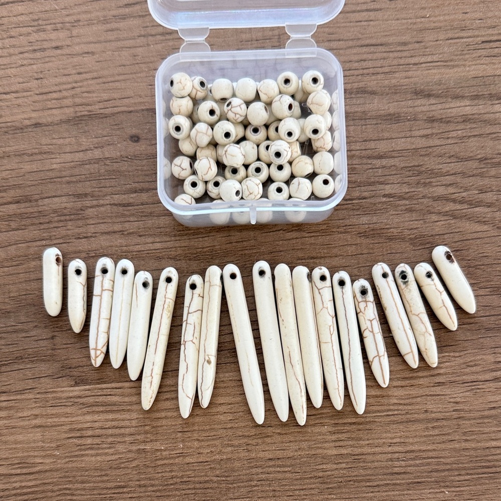 Cream Beaded Jewelry Supplies